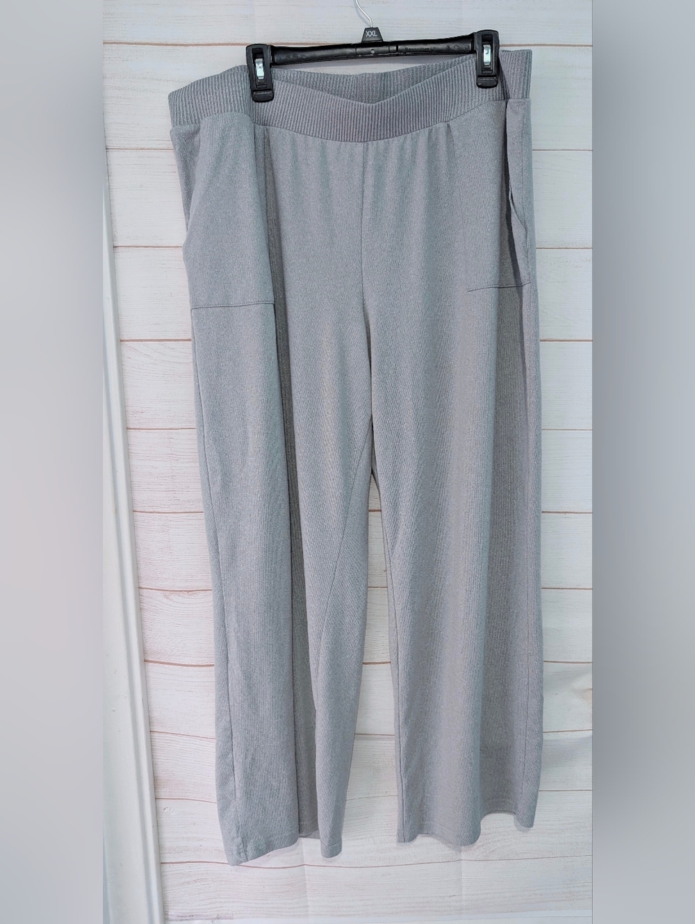 La Vie En Rose Soft stretchy Light Gray Wide Leg Lounge / Track Pants Size XXL